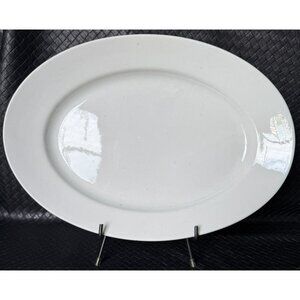 Antique c1871-1876 Thomas Furnival & Son White Ironstone Platter 15 Inch